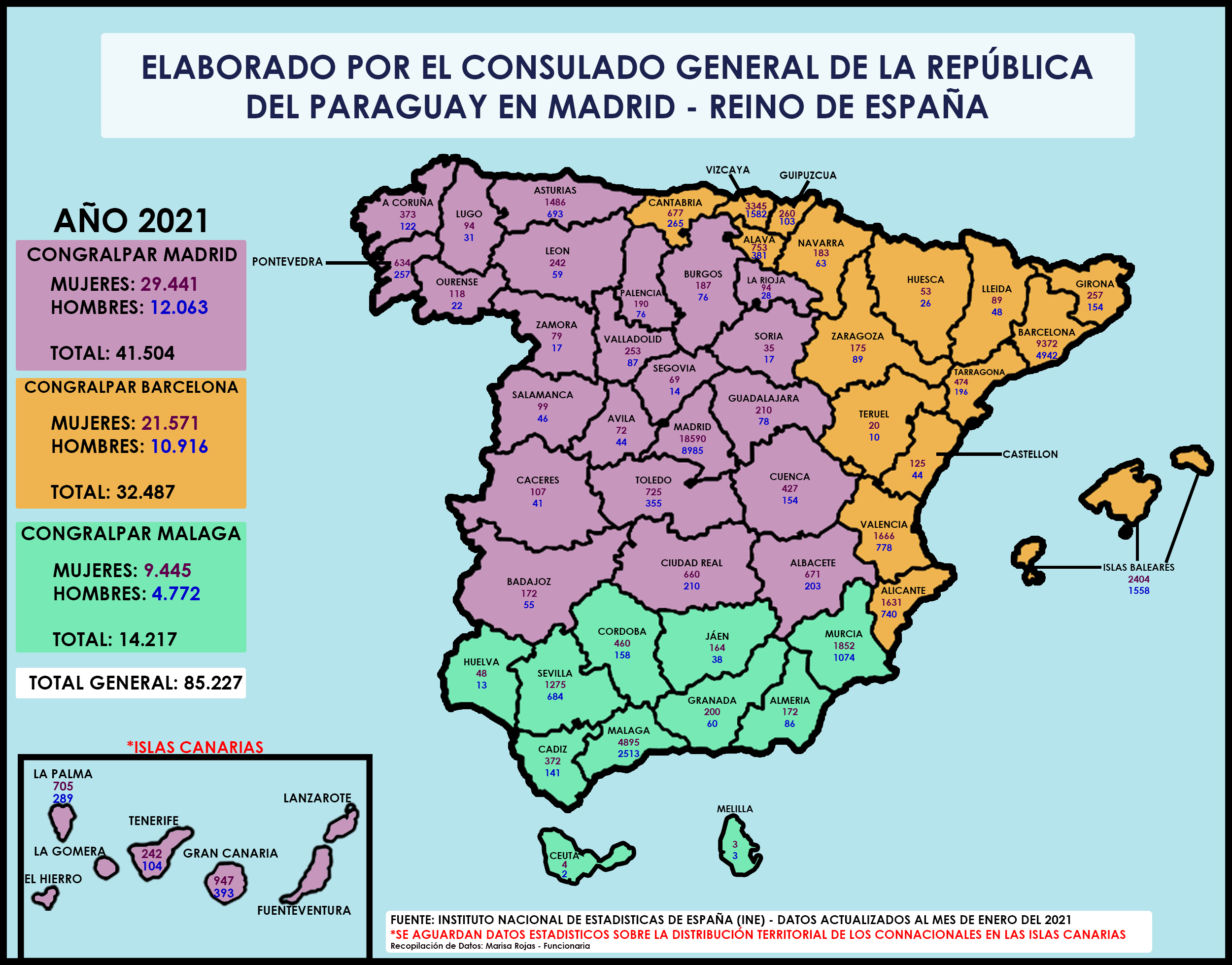 Consulado General De La Republica Del Paraguay En Madrid Reino De Espana Mapa Espana