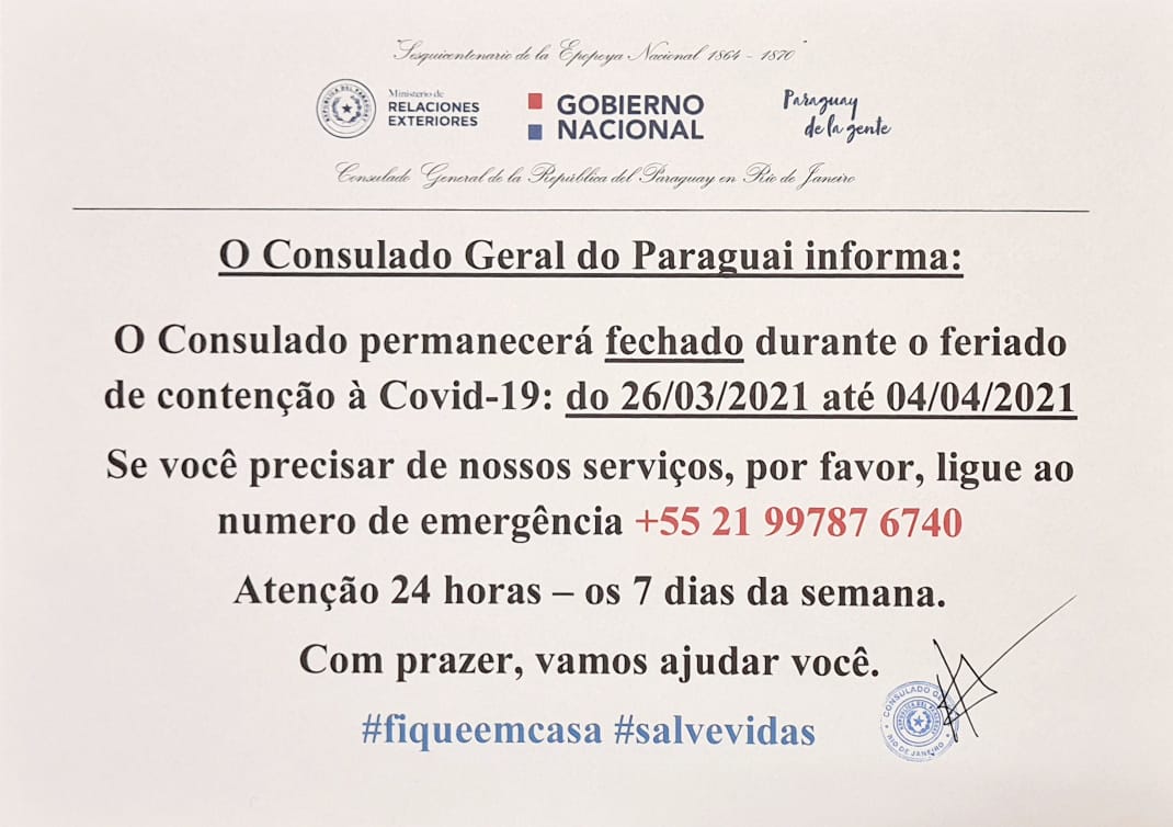Feriado de contención al Covid-19