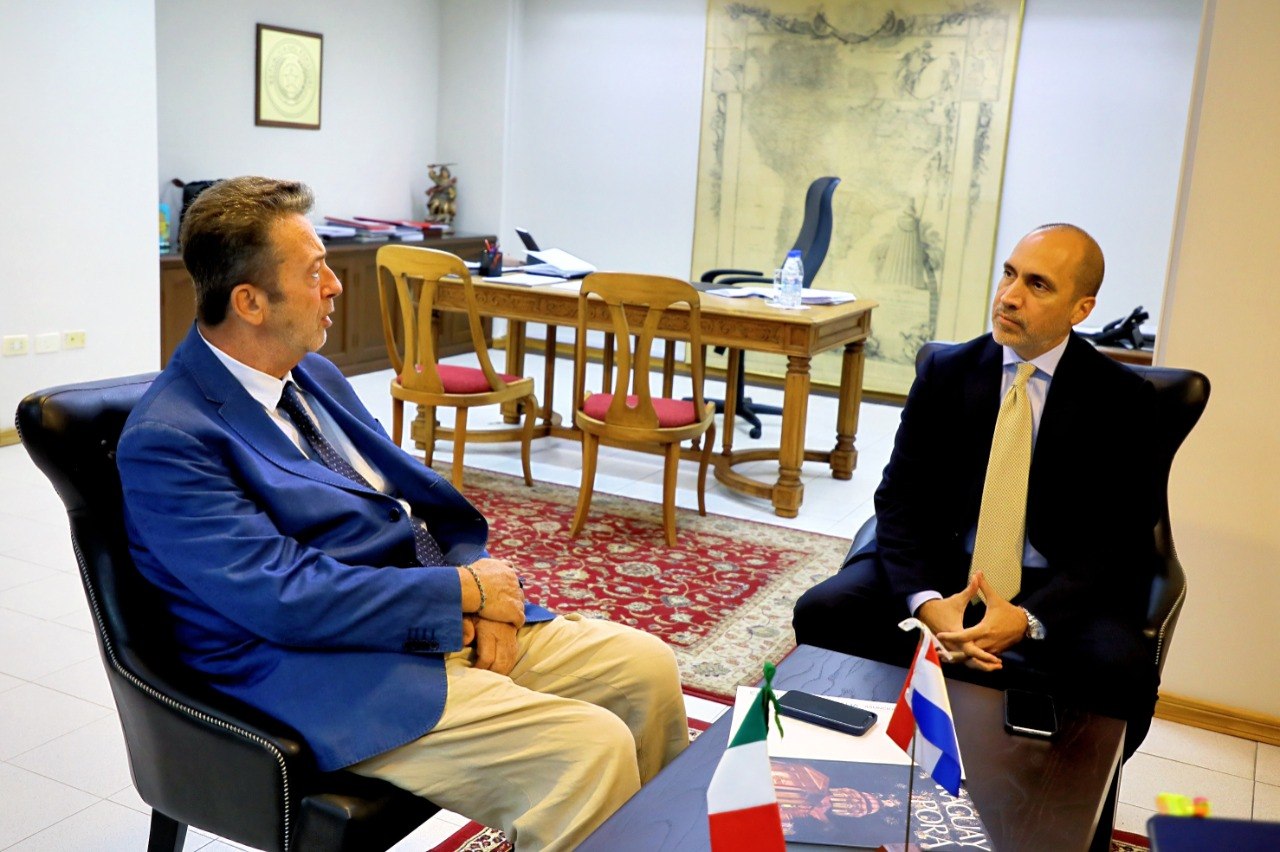 Reunión del viceministro con embajador de Italia