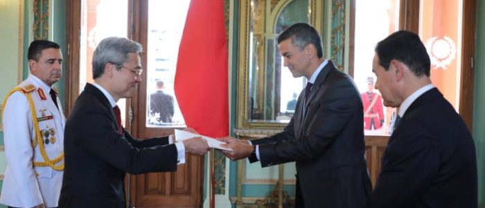 Presidente recibe cartas credenciales de embajadores de Taiwán y Cuba